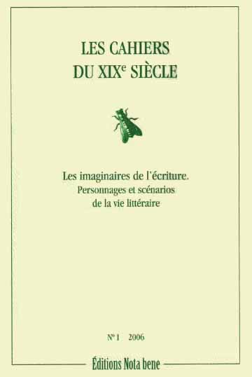 Couverture des Cahiers du XIXe siecle, numero 1 (2006)